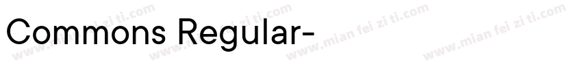 Commons Regular字体转换